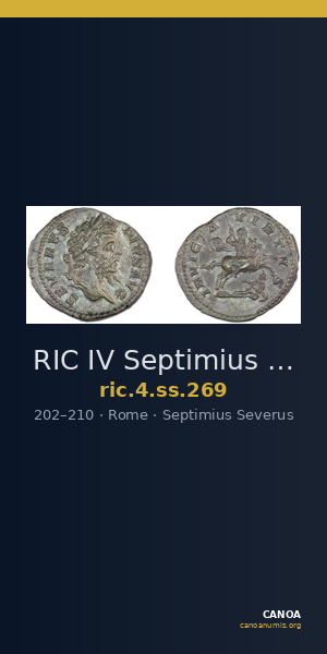 RIC IV Septimius Severus 269 — CANOA