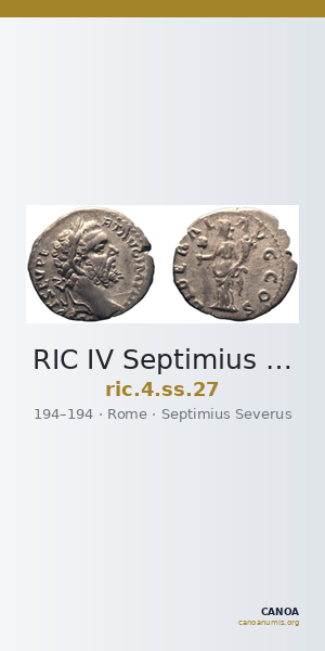 RIC IV Septimius Severus 27 — CANOA