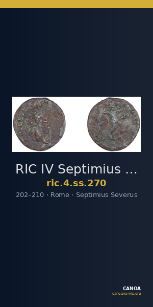 RIC IV Septimius Severus 270 — CANOA