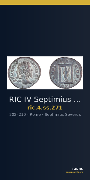 RIC IV Septimius Severus 271 — CANOA