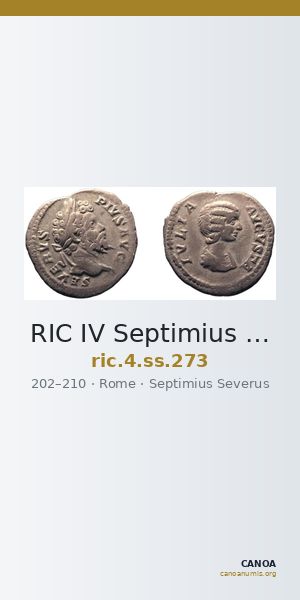 RIC IV Septimius Severus 273 — CANOA