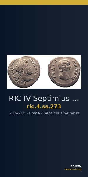 RIC IV Septimius Severus 273 — CANOA