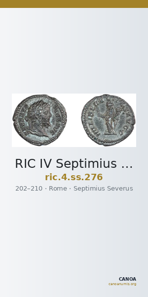 RIC IV Septimius Severus 276 — CANOA