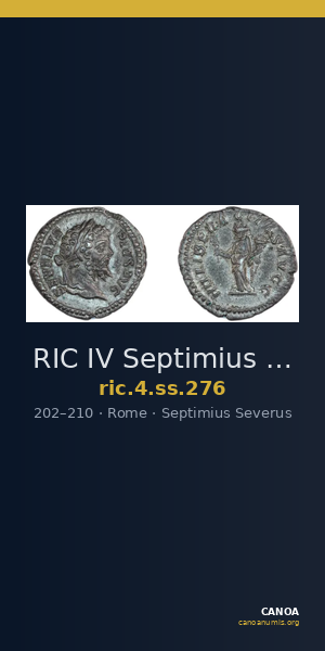 RIC IV Septimius Severus 276 — CANOA