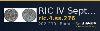 RIC IV Septimius Severus 276 — CANOA
