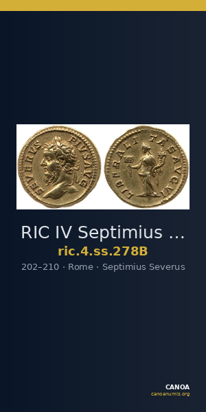 RIC IV Septimius Severus 278B — CANOA
