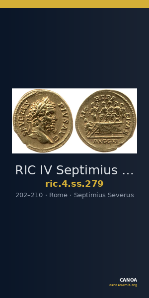 RIC IV Septimius Severus 279 — CANOA