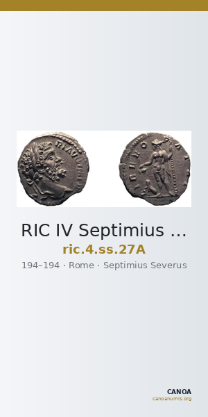 RIC IV Septimius Severus 27A — CANOA