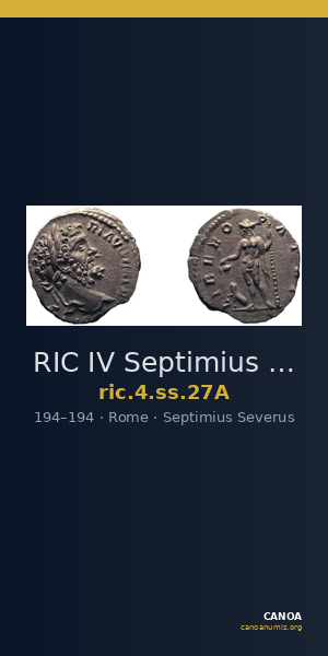 RIC IV Septimius Severus 27A — CANOA