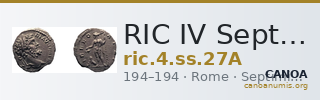 RIC IV Septimius Severus 27A — CANOA