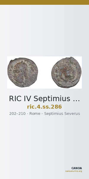 RIC IV Septimius Severus 286 — CANOA