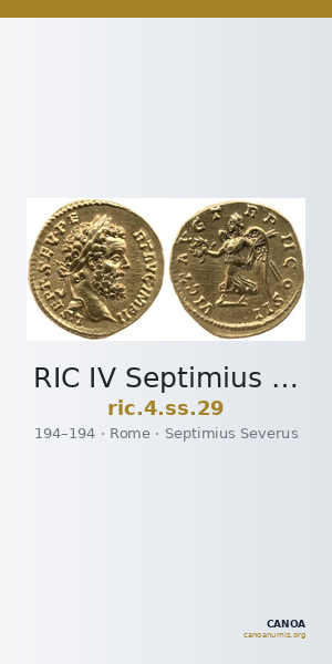 RIC IV Septimius Severus 29 — CANOA