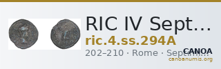 RIC IV Septimius Severus 294A — CANOA
