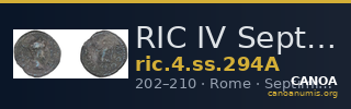 RIC IV Septimius Severus 294A — CANOA