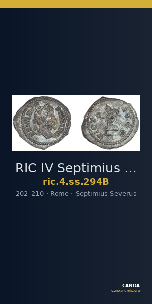 RIC IV Septimius Severus 294B — CANOA