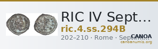 RIC IV Septimius Severus 294B — CANOA