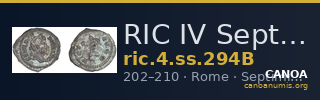 RIC IV Septimius Severus 294B — CANOA