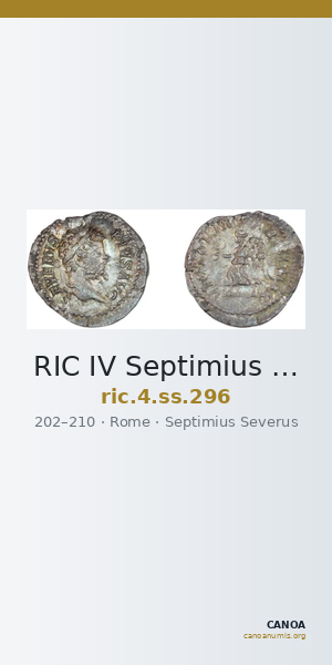 RIC IV Septimius Severus 296 — CANOA