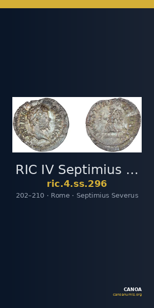 RIC IV Septimius Severus 296 — CANOA