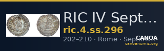 RIC IV Septimius Severus 296 — CANOA