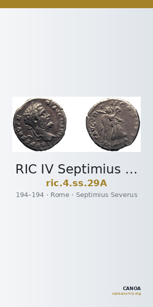 RIC IV Septimius Severus 29A — CANOA
