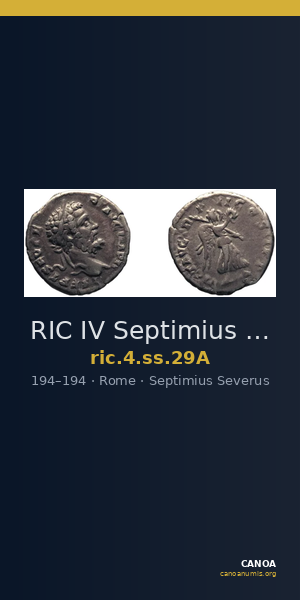 RIC IV Septimius Severus 29A — CANOA