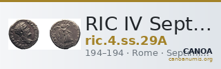 RIC IV Septimius Severus 29A — CANOA