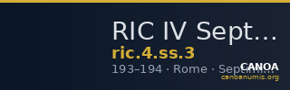 RIC IV Septimius Severus 3 — CANOA