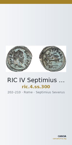 RIC IV Septimius Severus 300 — CANOA