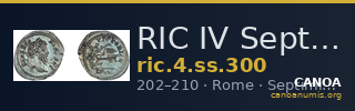 RIC IV Septimius Severus 300 — CANOA
