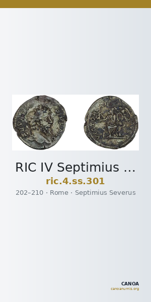 RIC IV Septimius Severus 301 — CANOA