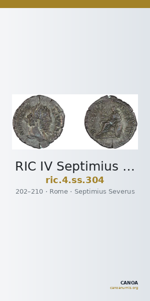 RIC IV Septimius Severus 304 — CANOA