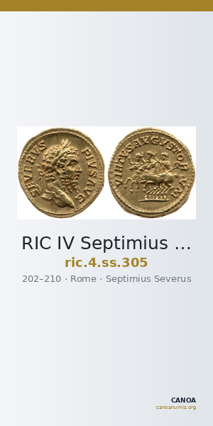 RIC IV Septimius Severus 305 — CANOA