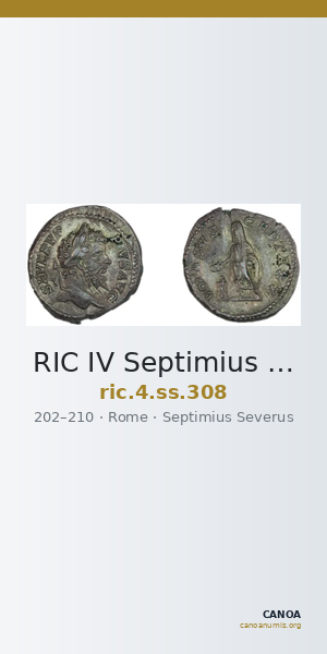 RIC IV Septimius Severus 308 — CANOA