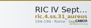 RIC IV Septimius Severus 31 (aureus) — CANOA