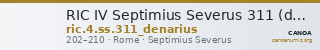 RIC IV Septimius Severus 311 (denarius) — CANOA