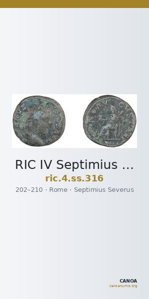 RIC IV Septimius Severus 316 — CANOA