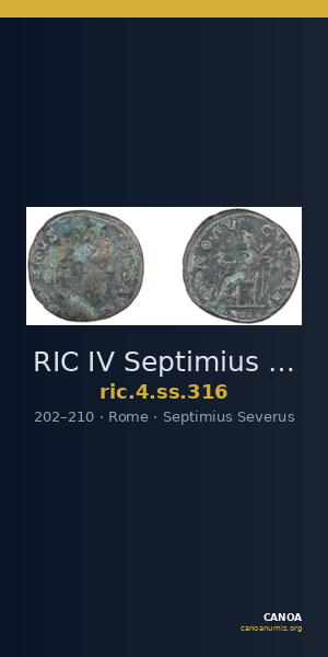 RIC IV Septimius Severus 316 — CANOA