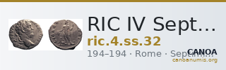 RIC IV Septimius Severus 32 — CANOA
