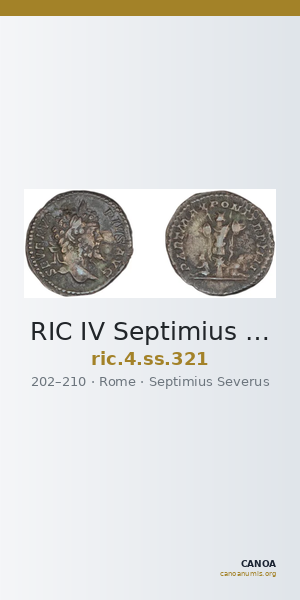 RIC IV Septimius Severus 321 — CANOA
