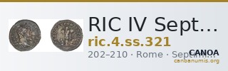 RIC IV Septimius Severus 321 — CANOA