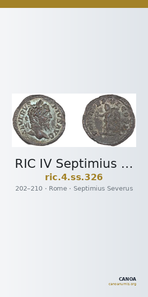 RIC IV Septimius Severus 326 — CANOA
