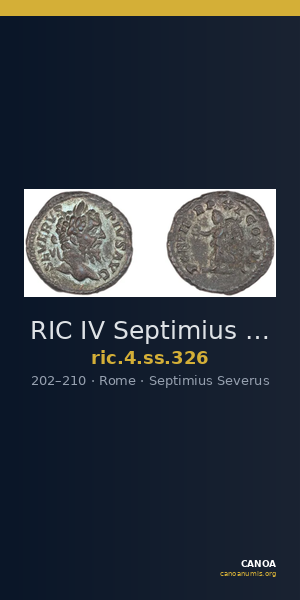 RIC IV Septimius Severus 326 — CANOA