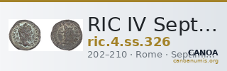 RIC IV Septimius Severus 326 — CANOA
