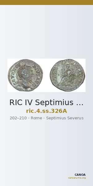RIC IV Septimius Severus 326A — CANOA