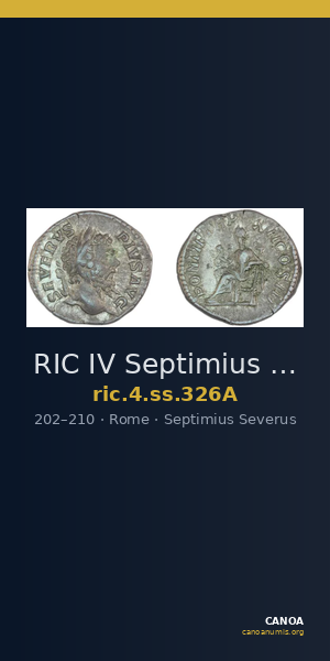 RIC IV Septimius Severus 326A — CANOA