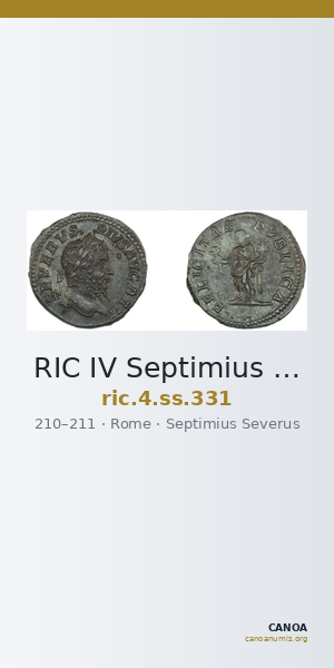 RIC IV Septimius Severus 331 — CANOA