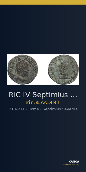 RIC IV Septimius Severus 331 — CANOA