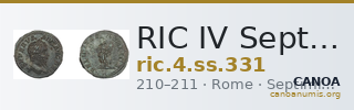 RIC IV Septimius Severus 331 — CANOA