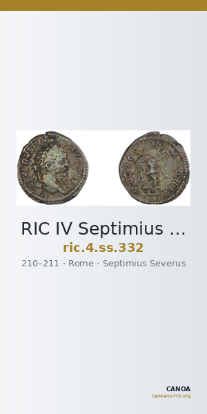 RIC IV Septimius Severus 332 — CANOA